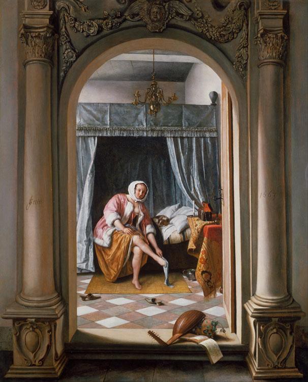 Jan Steen A Woman at her Toilet (mk25) Germany oil painting art